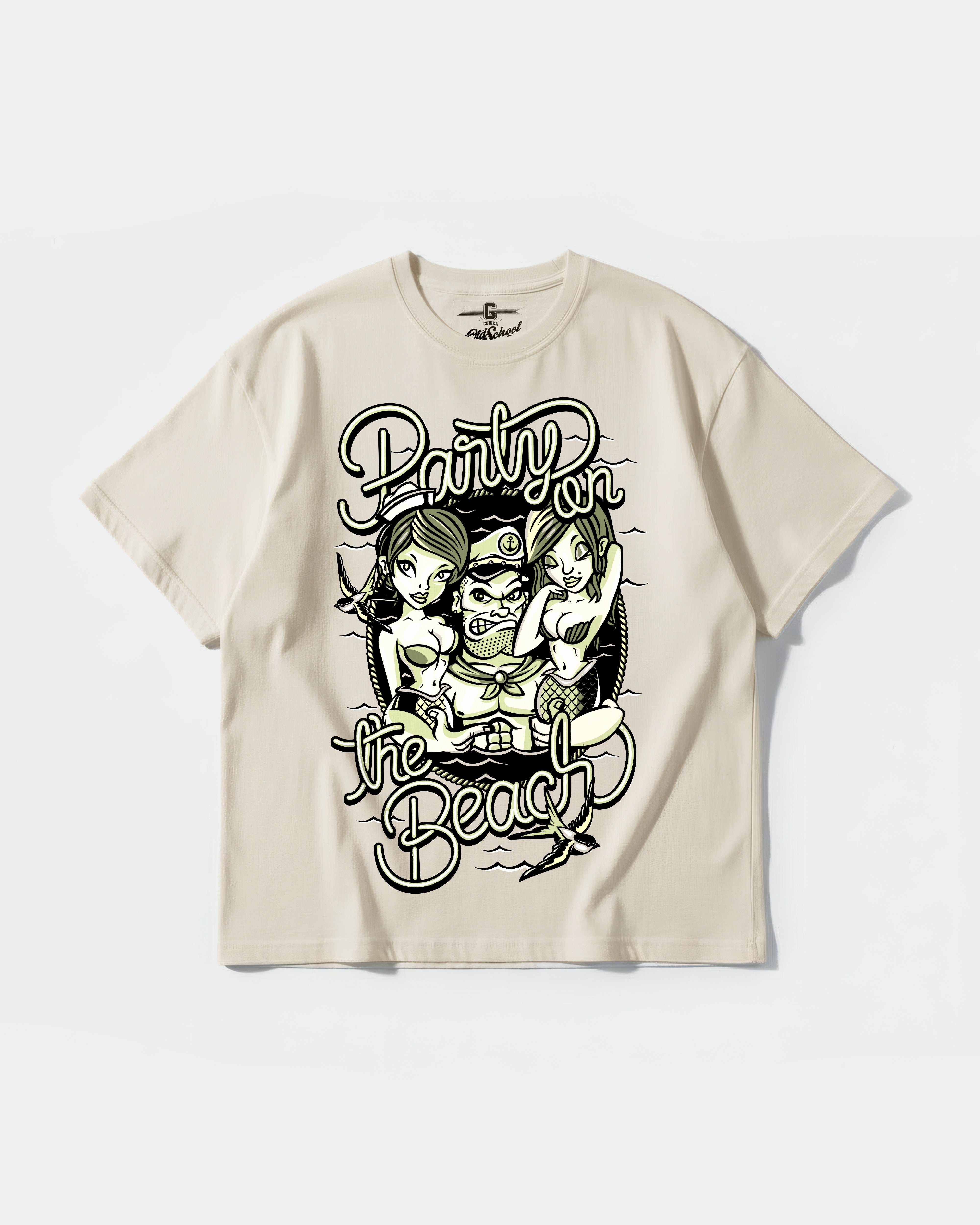 Party On Big Front Oversize Basic T-shirt