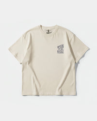 Camiseta Fierce Crew Pocket Front Oversize Basic Beige