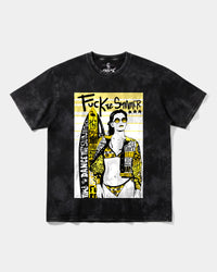 Camiseta Fuck The Summer Big Front Oversize Acid Negro
