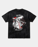 Camiseta Baseball Shark Big Back Oversize Acid Negro