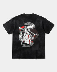 Camiseta Baseball Shark Big Back Oversize Acid Negro