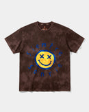 Camiseta Siempre Sonrie Pocket Front Oversize Acid Marron