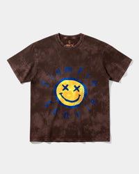 Camiseta Siempre Sonrie Pocket Front Oversize Acid Marron