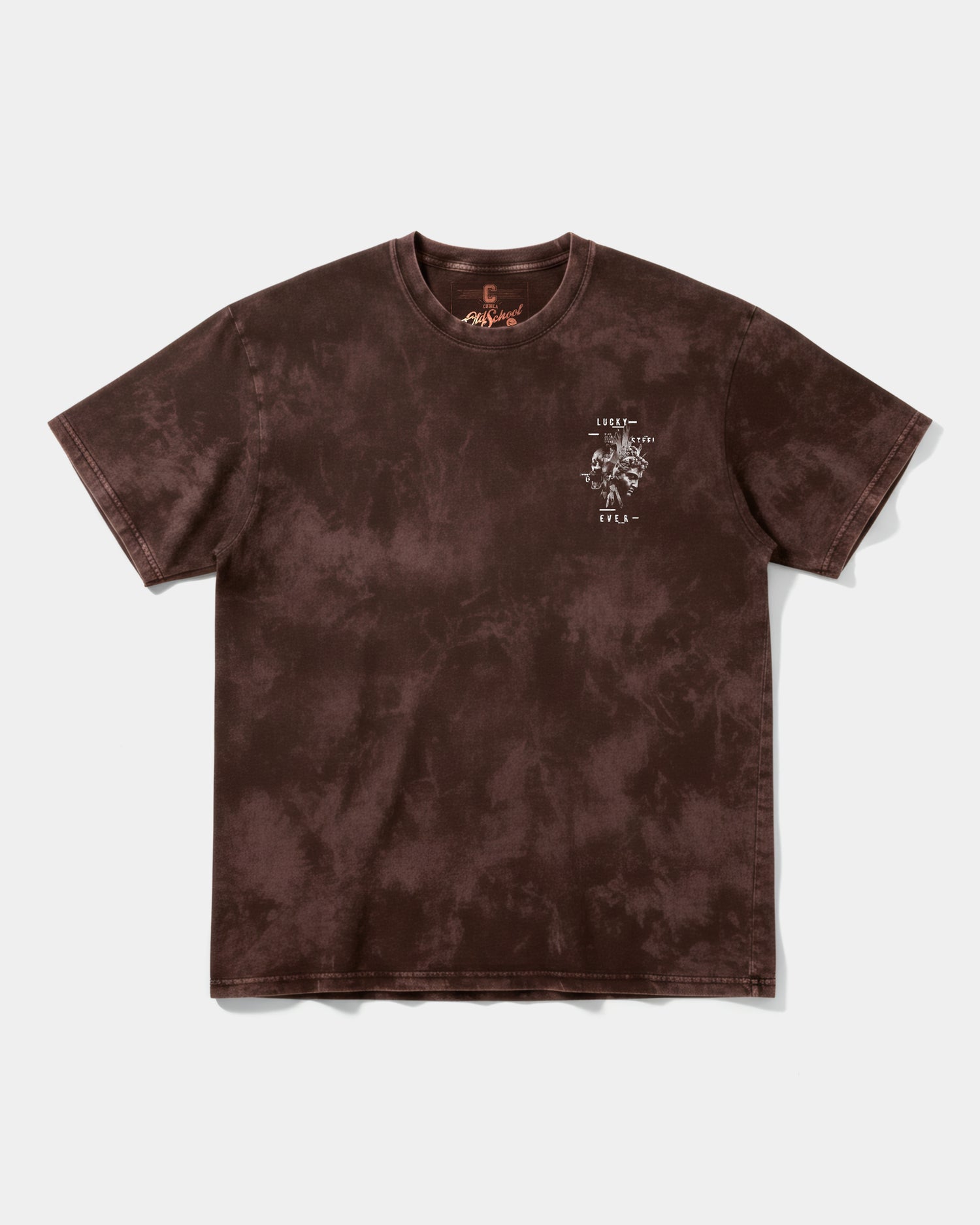 Camiseta Lucky Pocket Front Oversize Acid Marron
