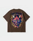Camiseta China Hannya Pocket Front Oversize Basic Marron