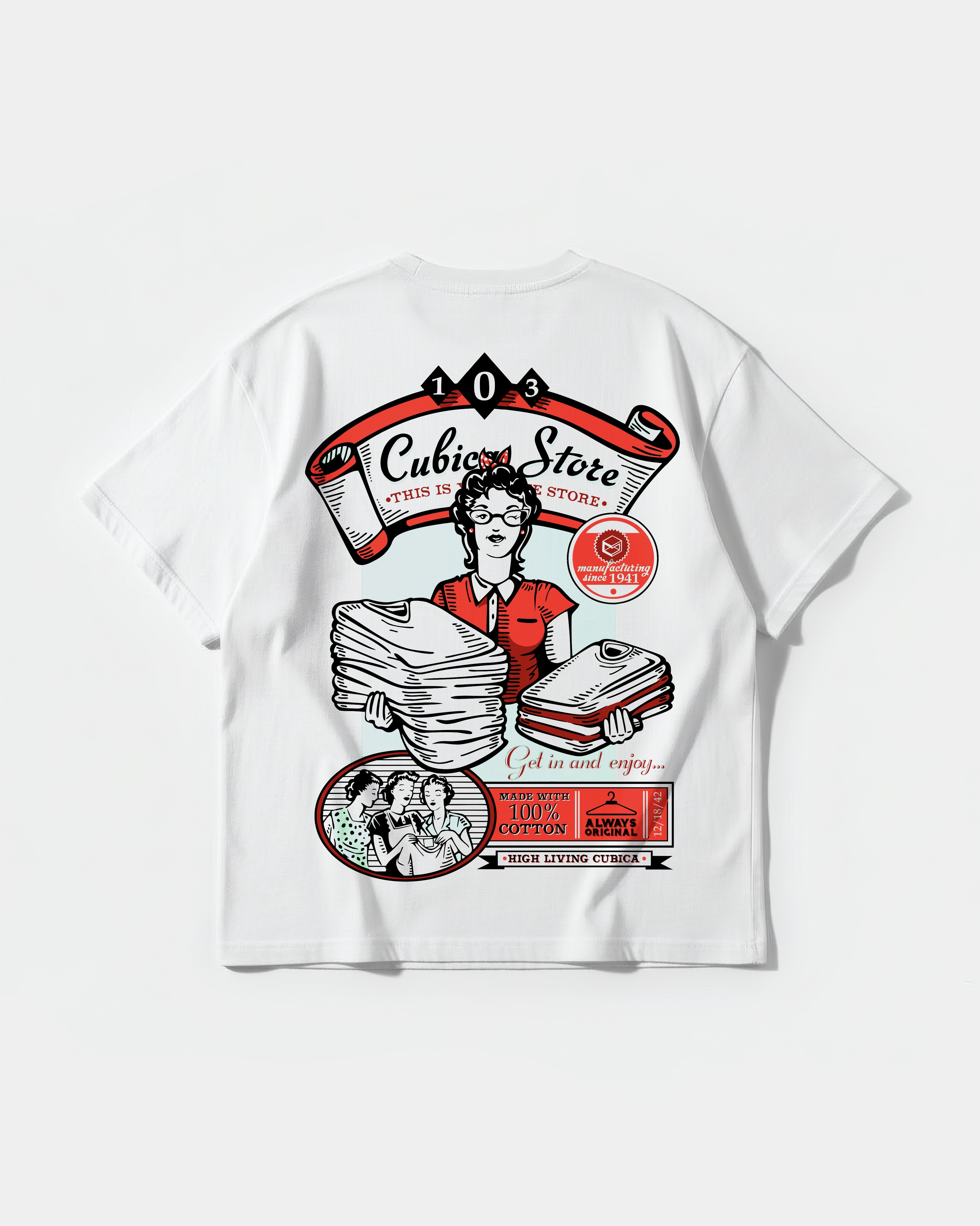 Cubica Store Big Back Oversize Basic T-shirt