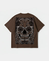 Camiseta Catrina Big Back Oversize Basic Marron