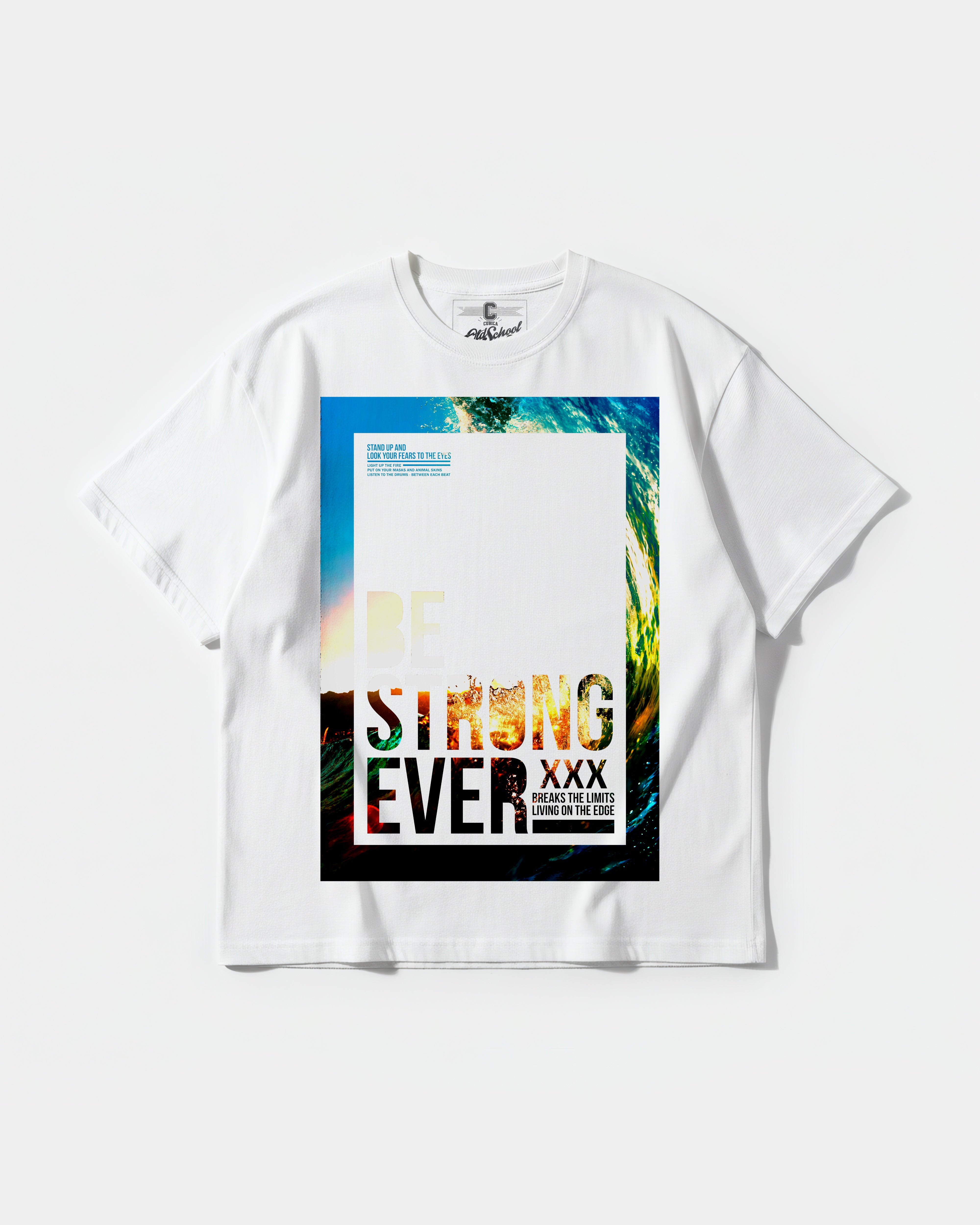 Be Strong Big Front Oversize Basic T-shirt