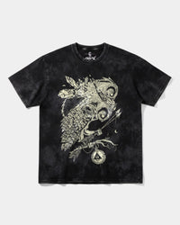 Camiseta Magic Owl Big Front Oversize Acid Negro