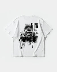 Camiseta Burn Big Back Oversize Basic Blanco