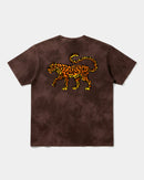 Camiseta Leopardo Big Back Oversize Acid Marron