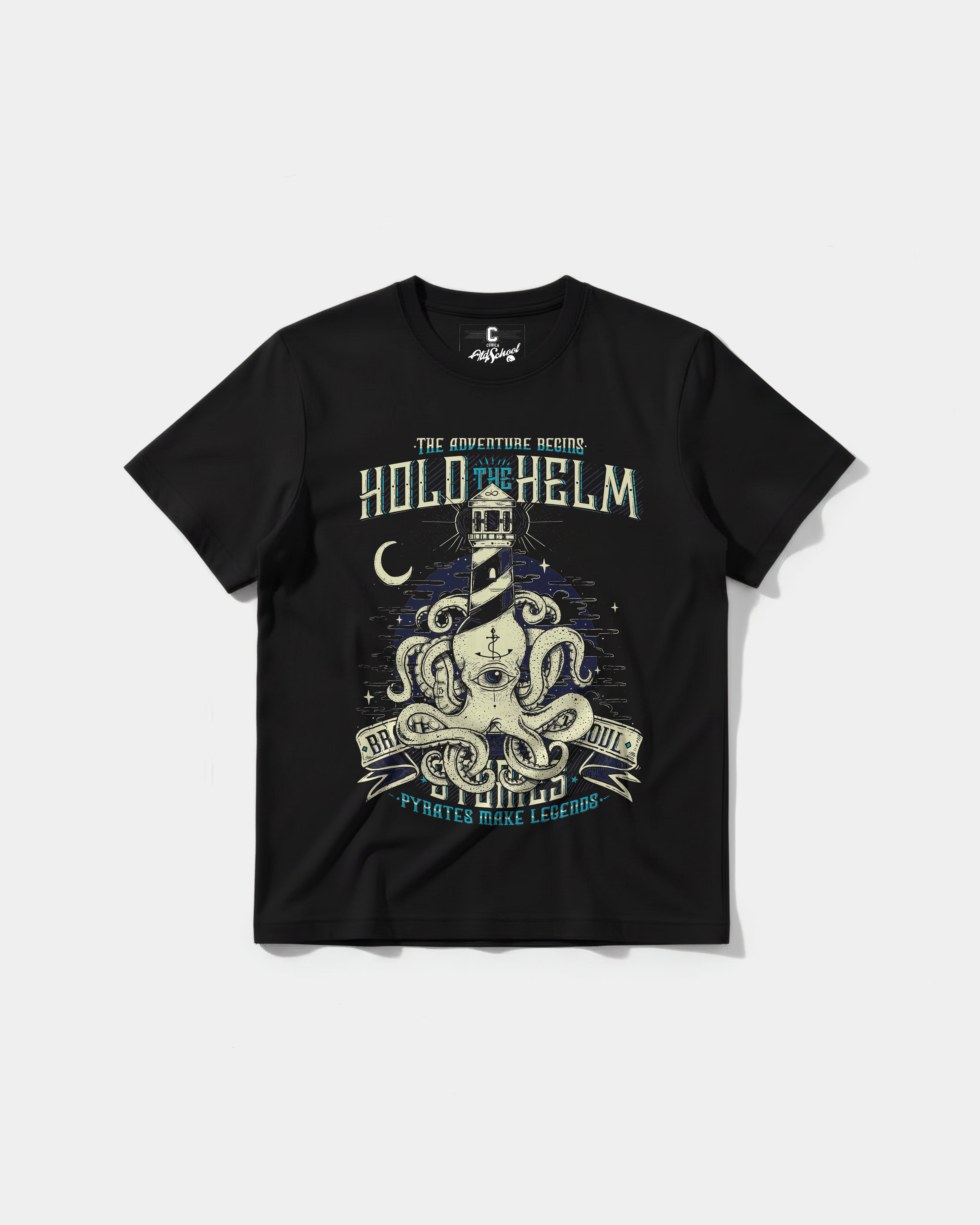 Hold The Helm Big Front Regular Basic T-shirt