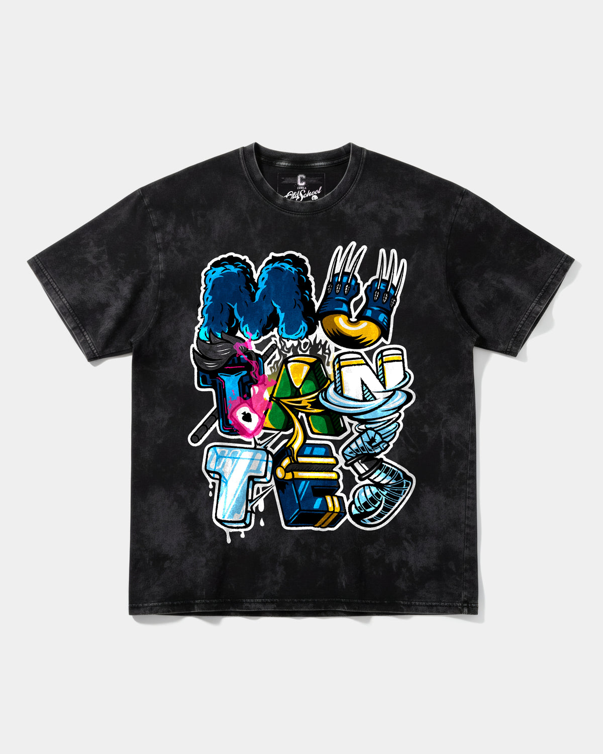 Camiseta Mutantes Big Front Oversize Acid