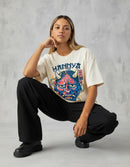 Modelo mide 1,63m y usa talla S