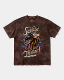 Camiseta The Savage Big Front Oversize Acid Marron