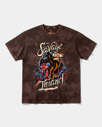 Camiseta The Savage Big Front Oversize Acid Marron