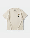 Camiseta Traveling In The Sky Pocket Front Oversize Basic Beige