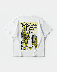 Camiseta Fuck The Summer Big Back Oversize Basic Blanco