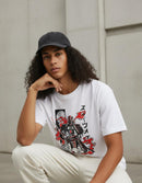 Modelo mide 1,83m y usa talla L
