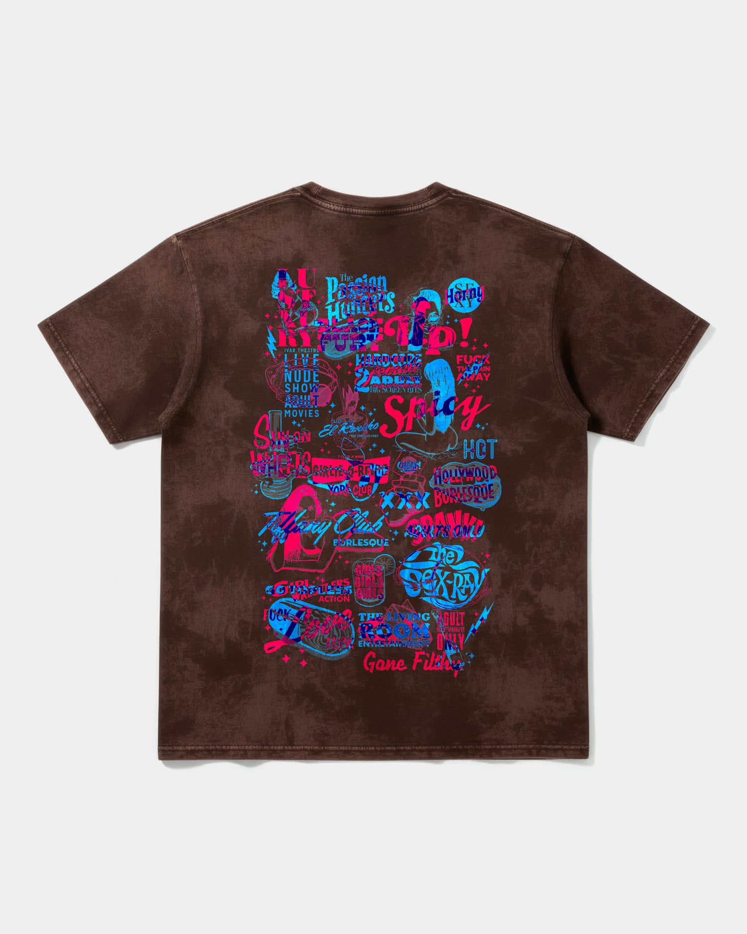 Camiseta Spicy Girl Big Back Oversize Acid Marron