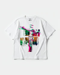 Camiseta Cristo Big Front Oversize Basic Blanco