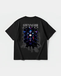 Camiseta Cubica Space Big Back Oversize Basic Negro
