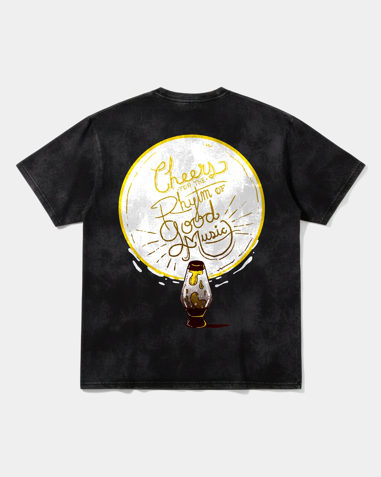 Camiseta Cheers Good Music Big Back Oversize Acid Negro