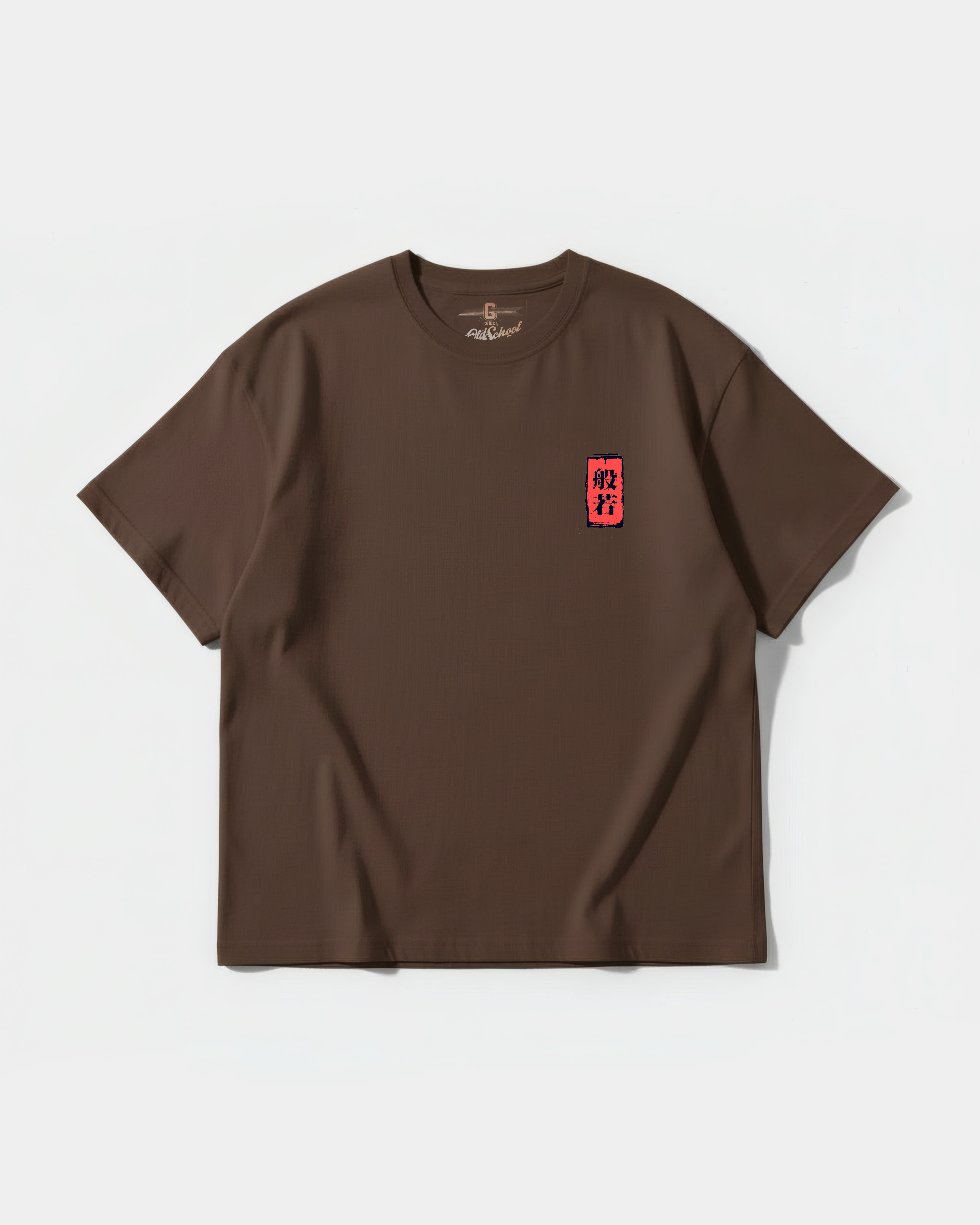 Camiseta China Hannya Pocket Front Oversize Basic Marron