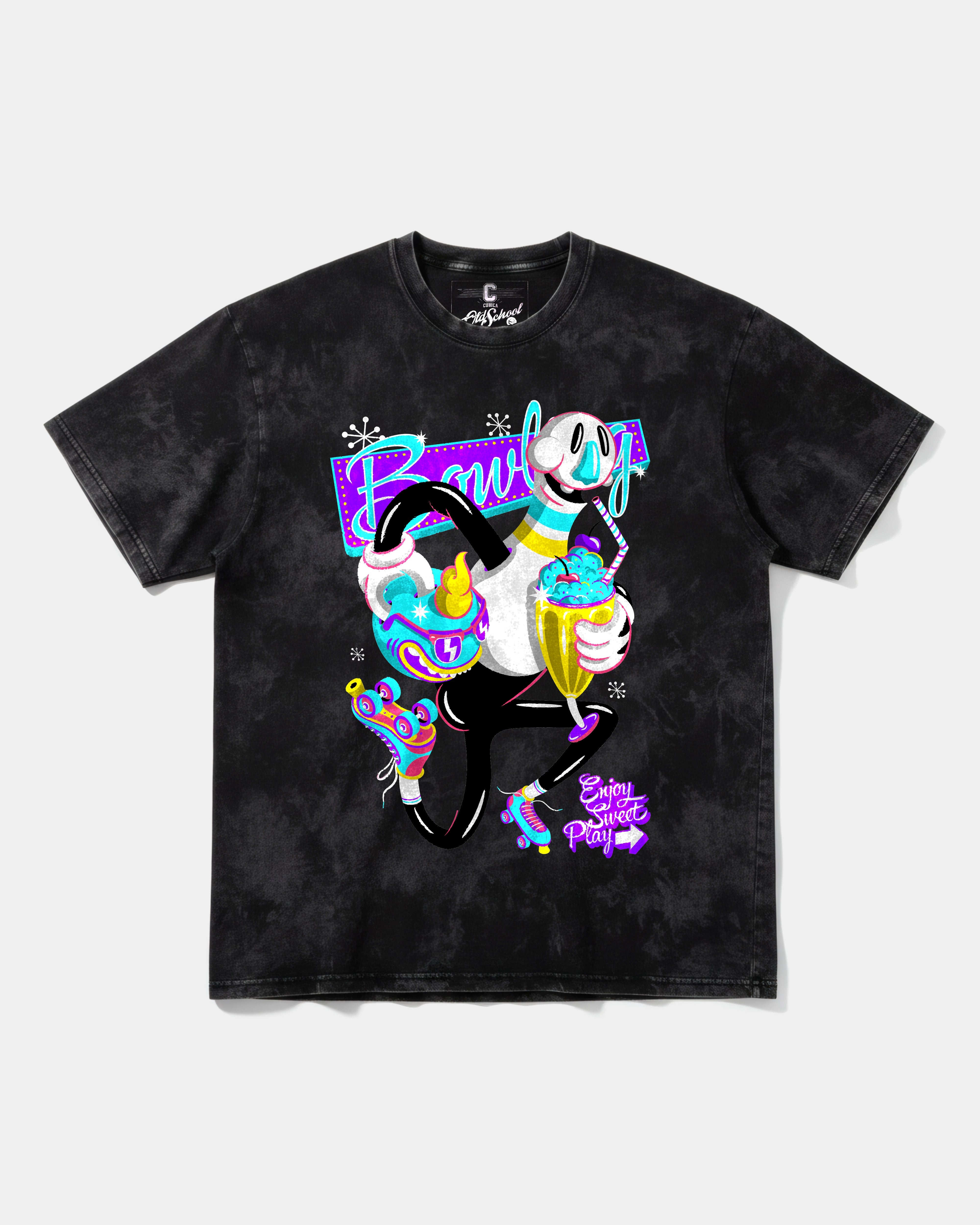 Enjoy Sweet Play Big Front Oversize Acid T-shirt