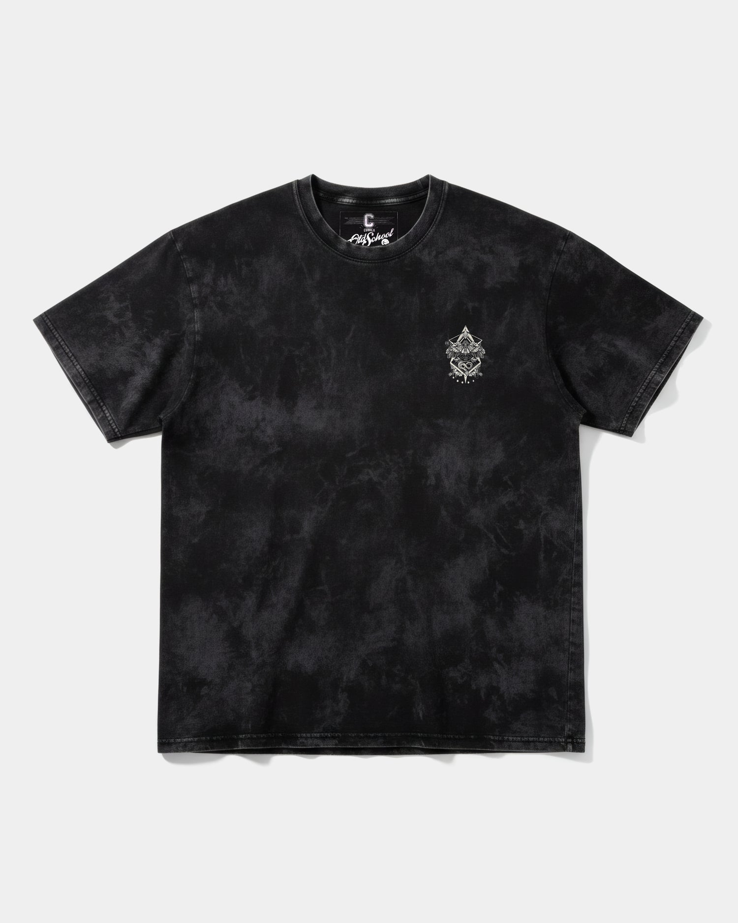 Camiseta Fire Wings Pocket Front Oversize Acid Negro