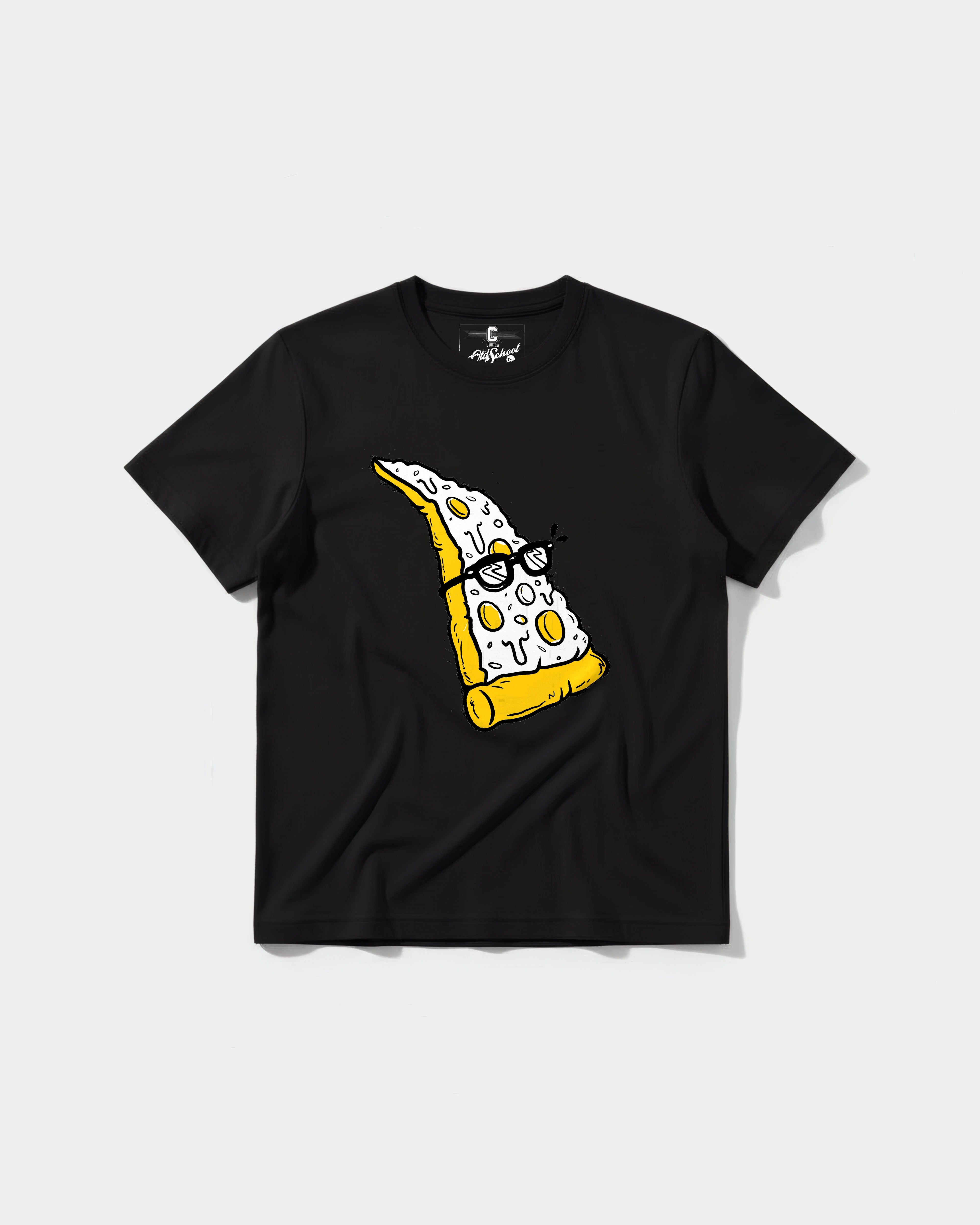 Pizza Geek Big Front Regular Basic T-shirt