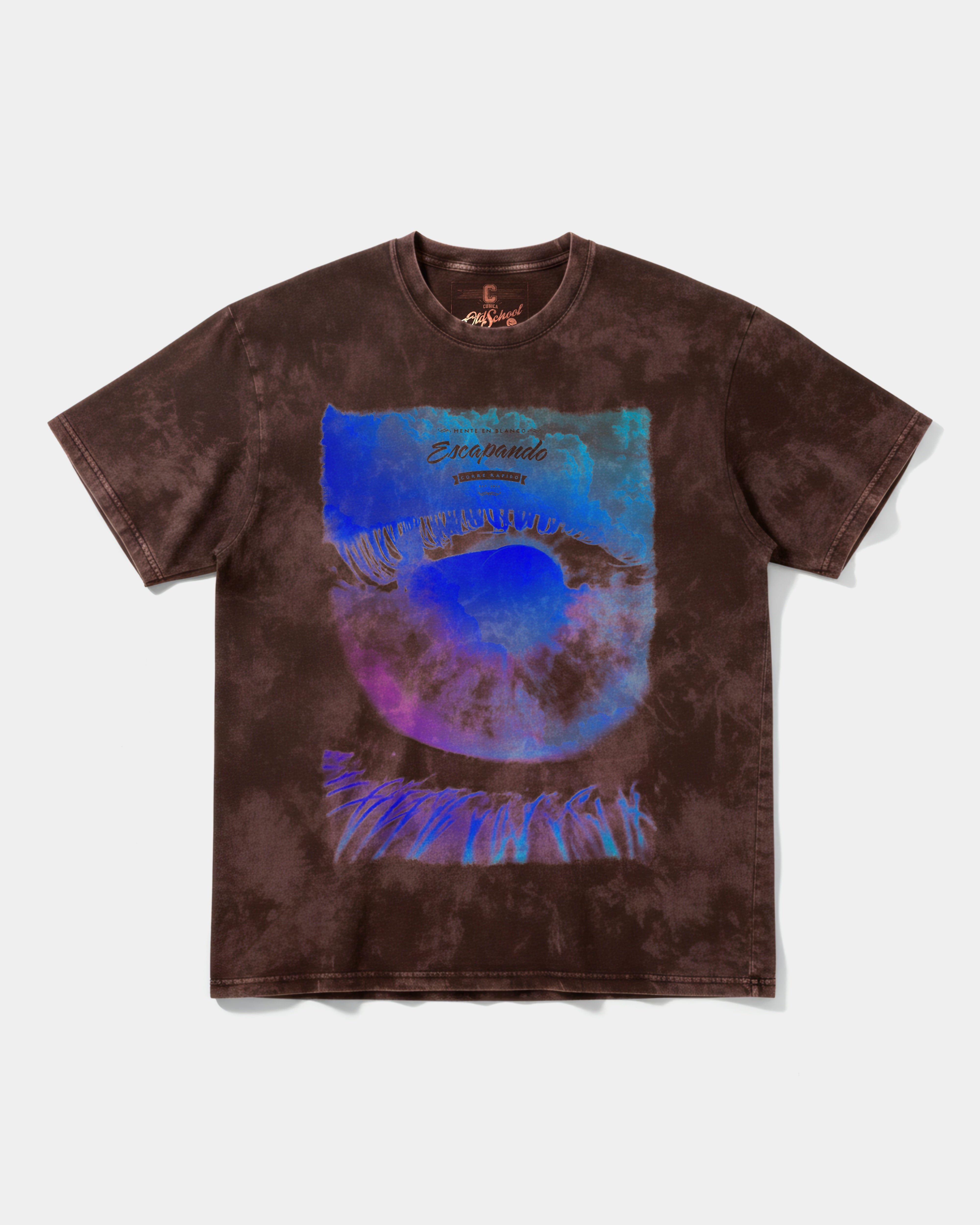 Camiseta Escapando Big Front Oversize Acid Marron