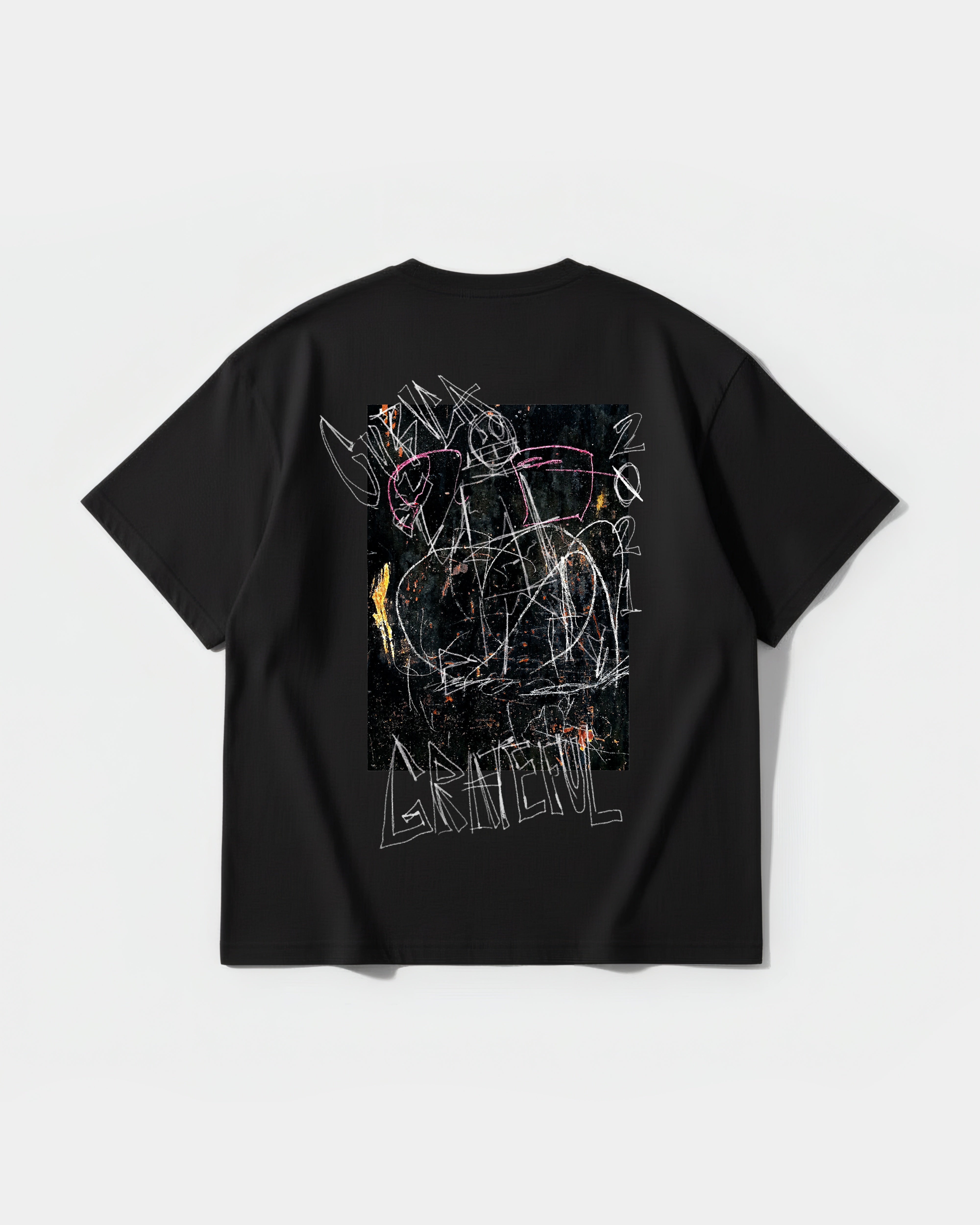 Grateful Big Back Oversize Basic Cubic T-shirt