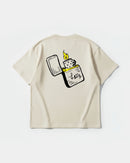 Camiseta Candela Big Back Oversize Basic Beige