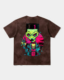 Camiseta Alien In Miami Big Back Oversize Acid Marron