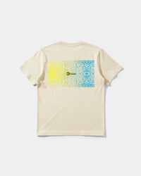 Camiseta Cubica Psychedelic Big Back Regular Basic Beige