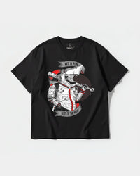 Camiseta Baseball Shark Big Front Oversize Basic Negro