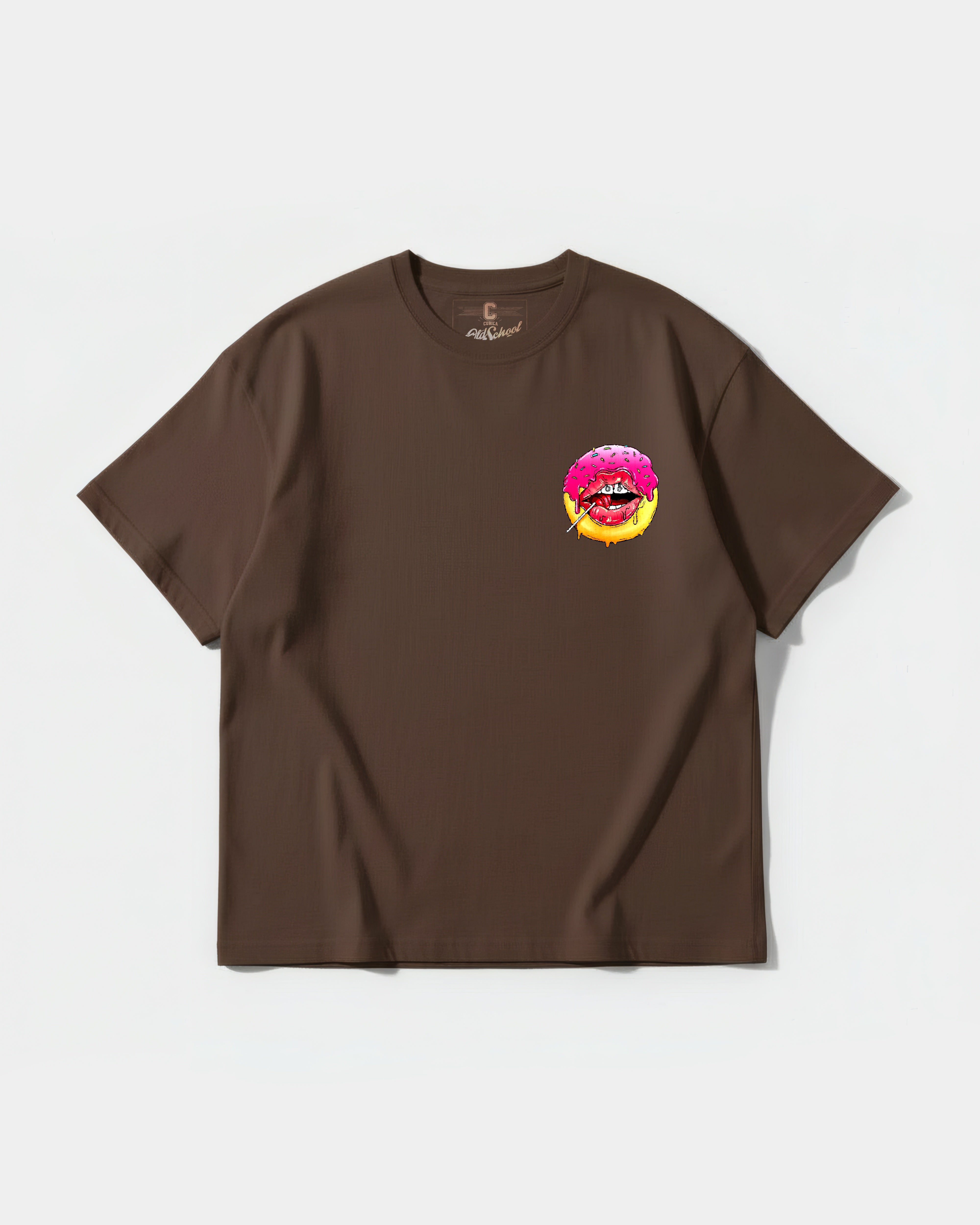 Camiseta Do You Want Pocket Oversize Front Basic Marron
