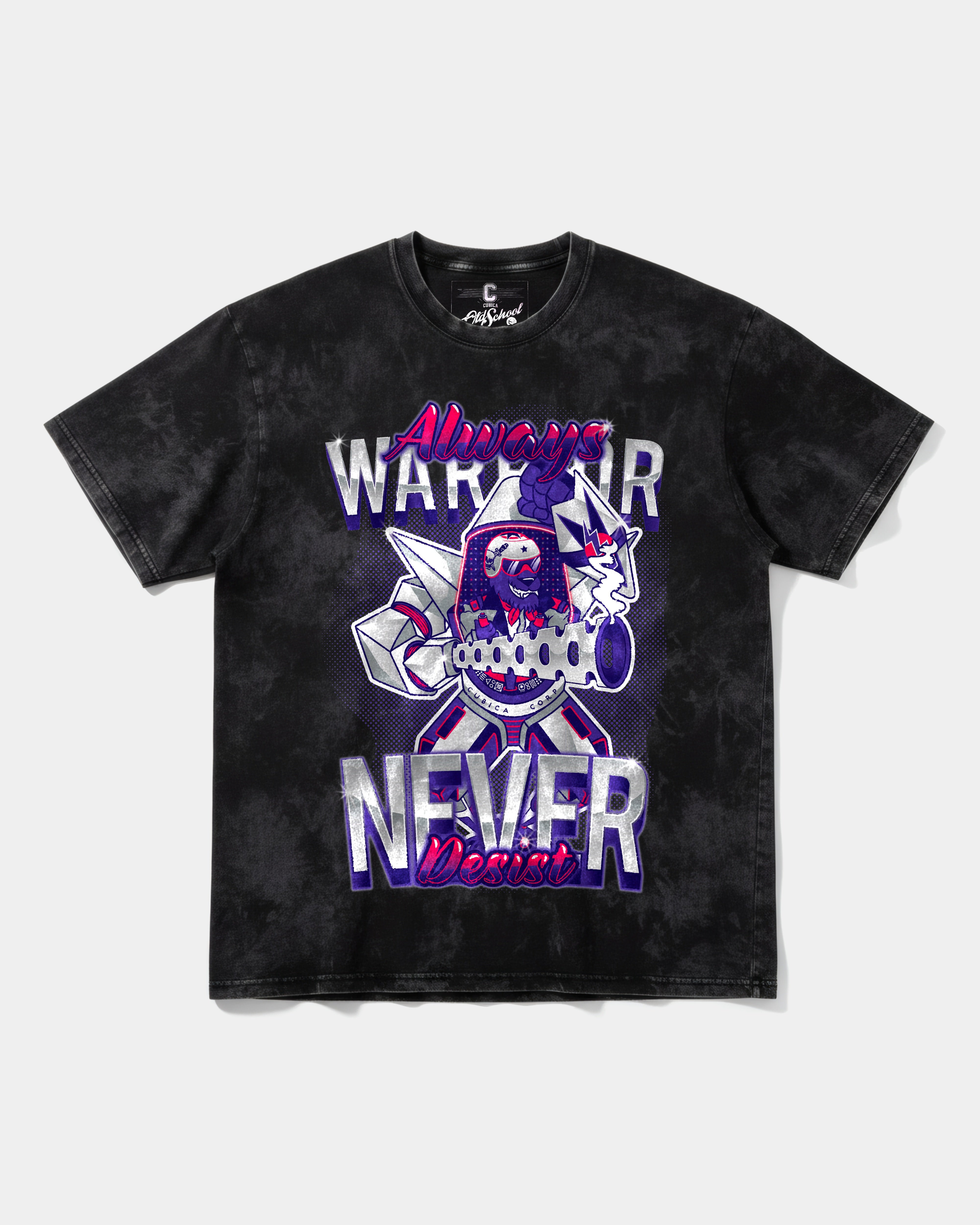 Warrior Big Front Oversize Acid T-Shirt