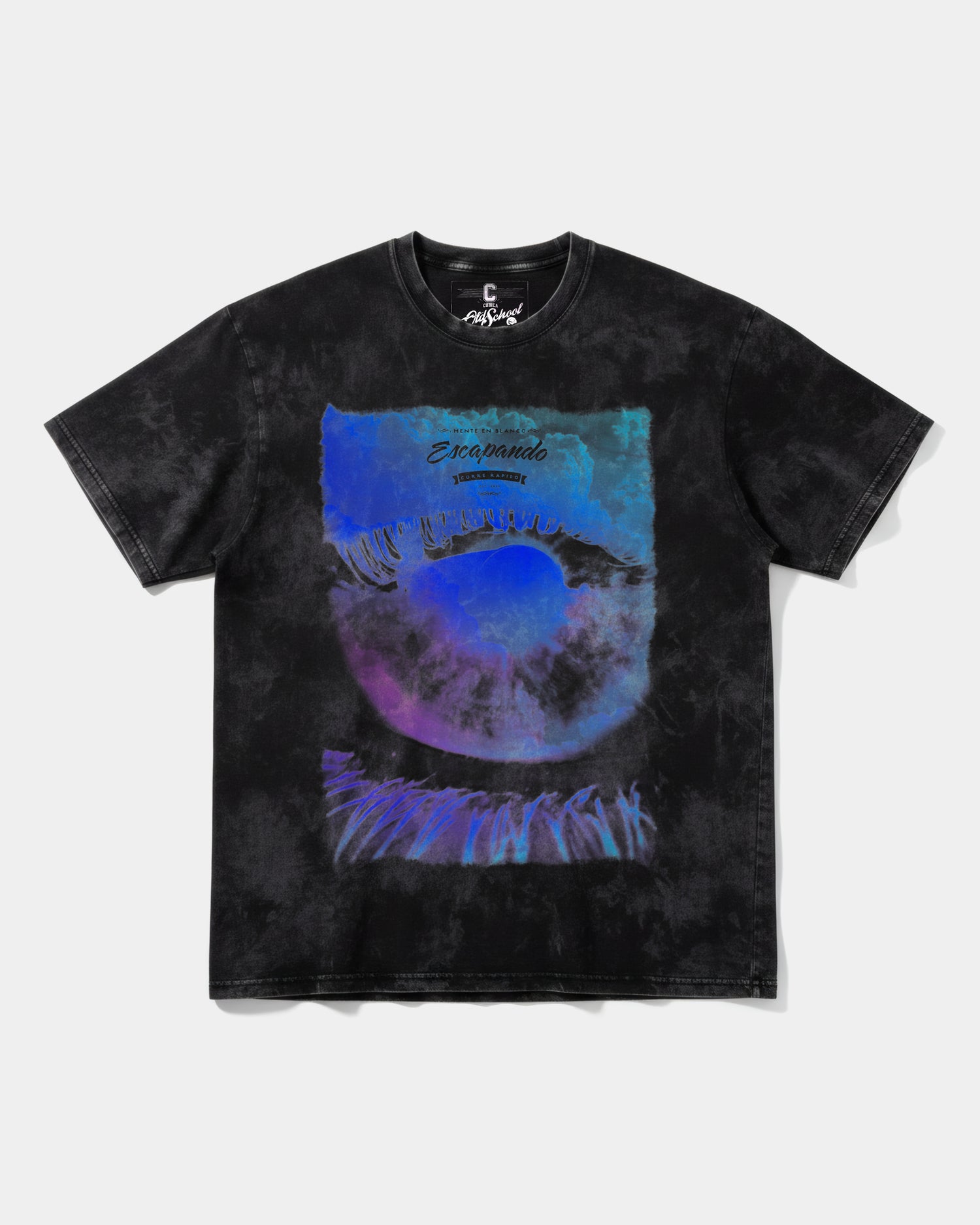Camiseta Escapando Big Front Oversize Acid Negro