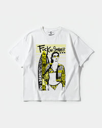Camiseta Fuck The Summer Big Front Oversize Basic Blanco