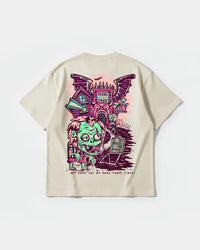 Camiseta Beetlejuice Pocket Front Oversize Basic Beige