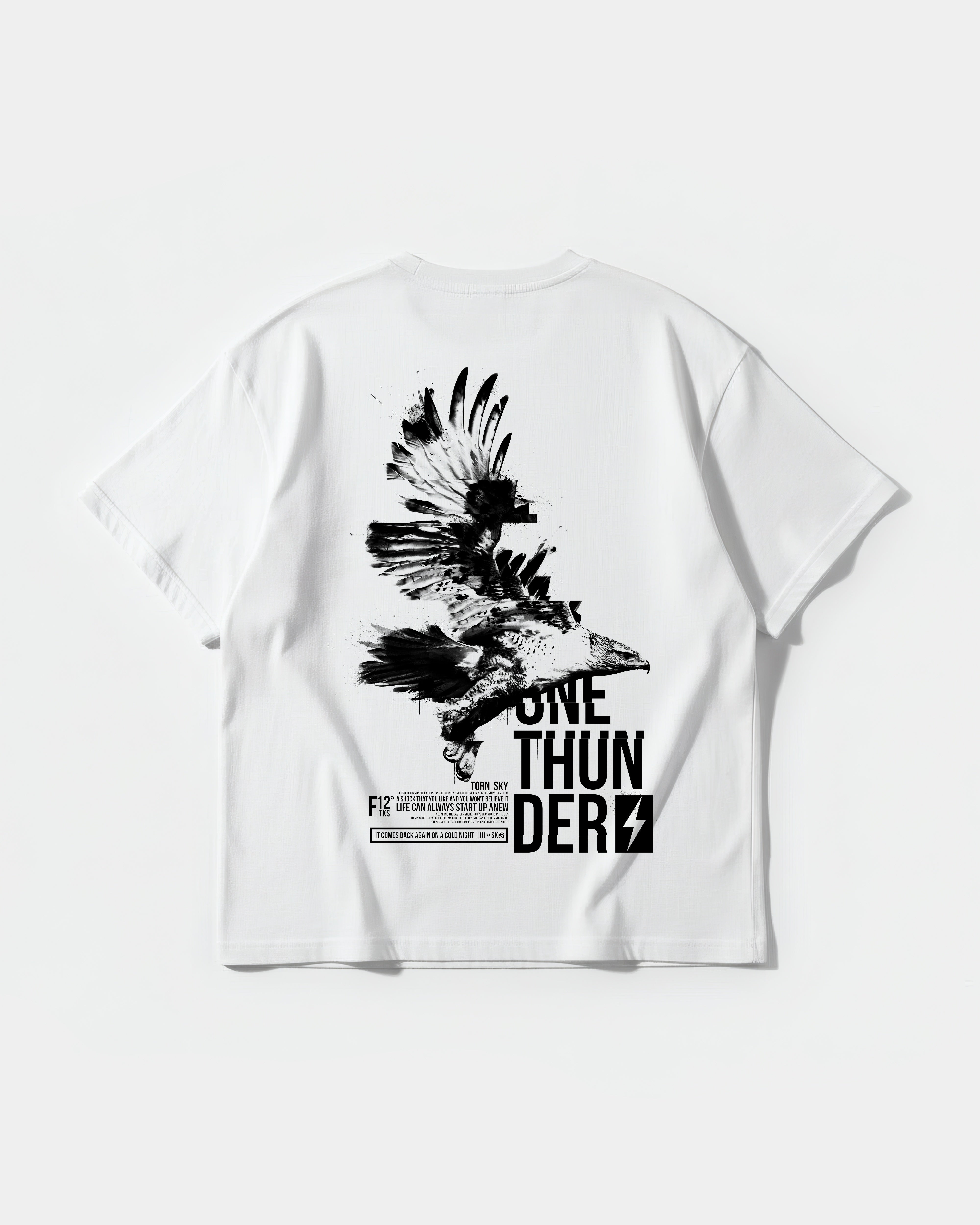 One Thunder Big Back Oversize Basic T-shirt