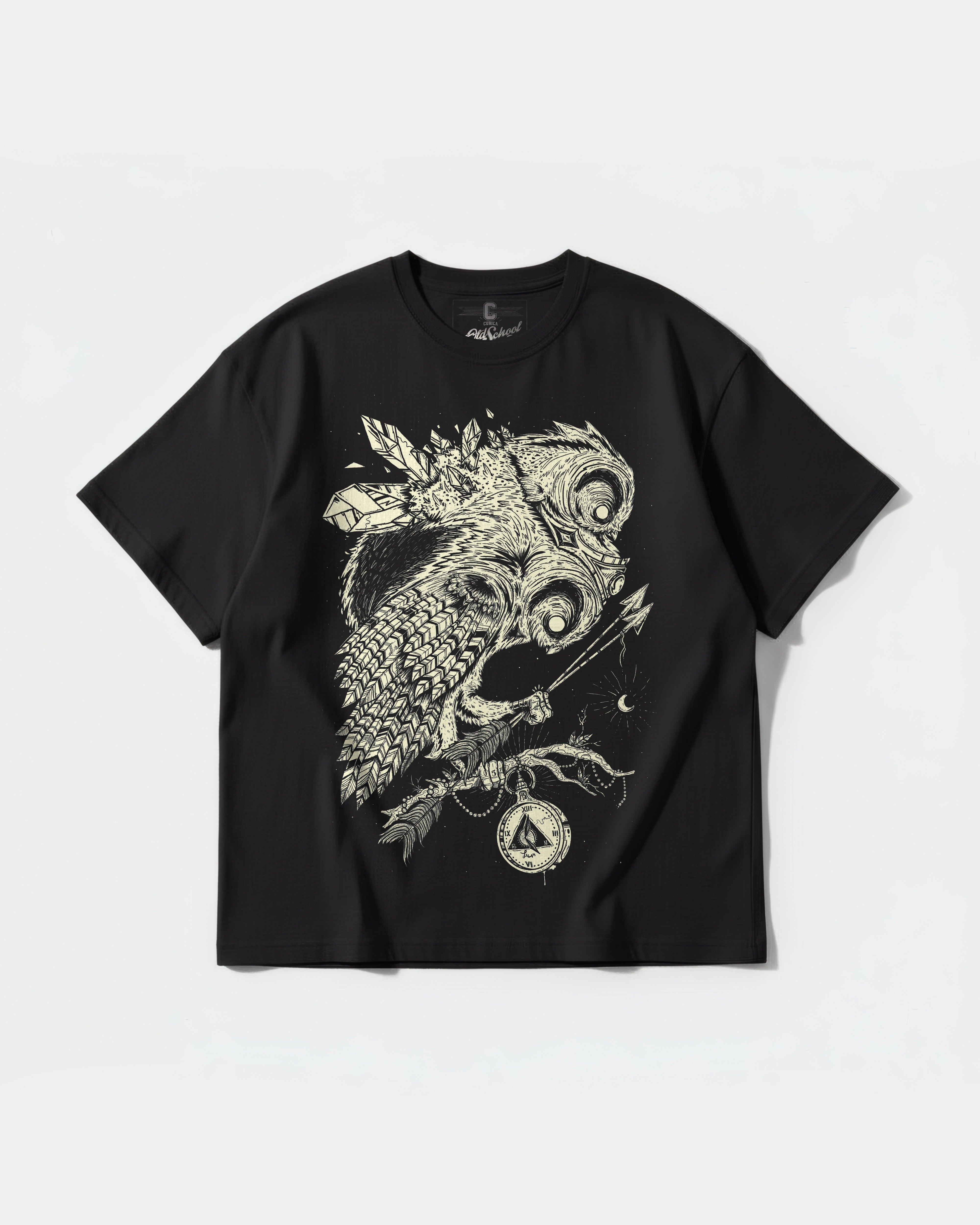 Magic Owl Big Front Oversize Basic T-shirt
