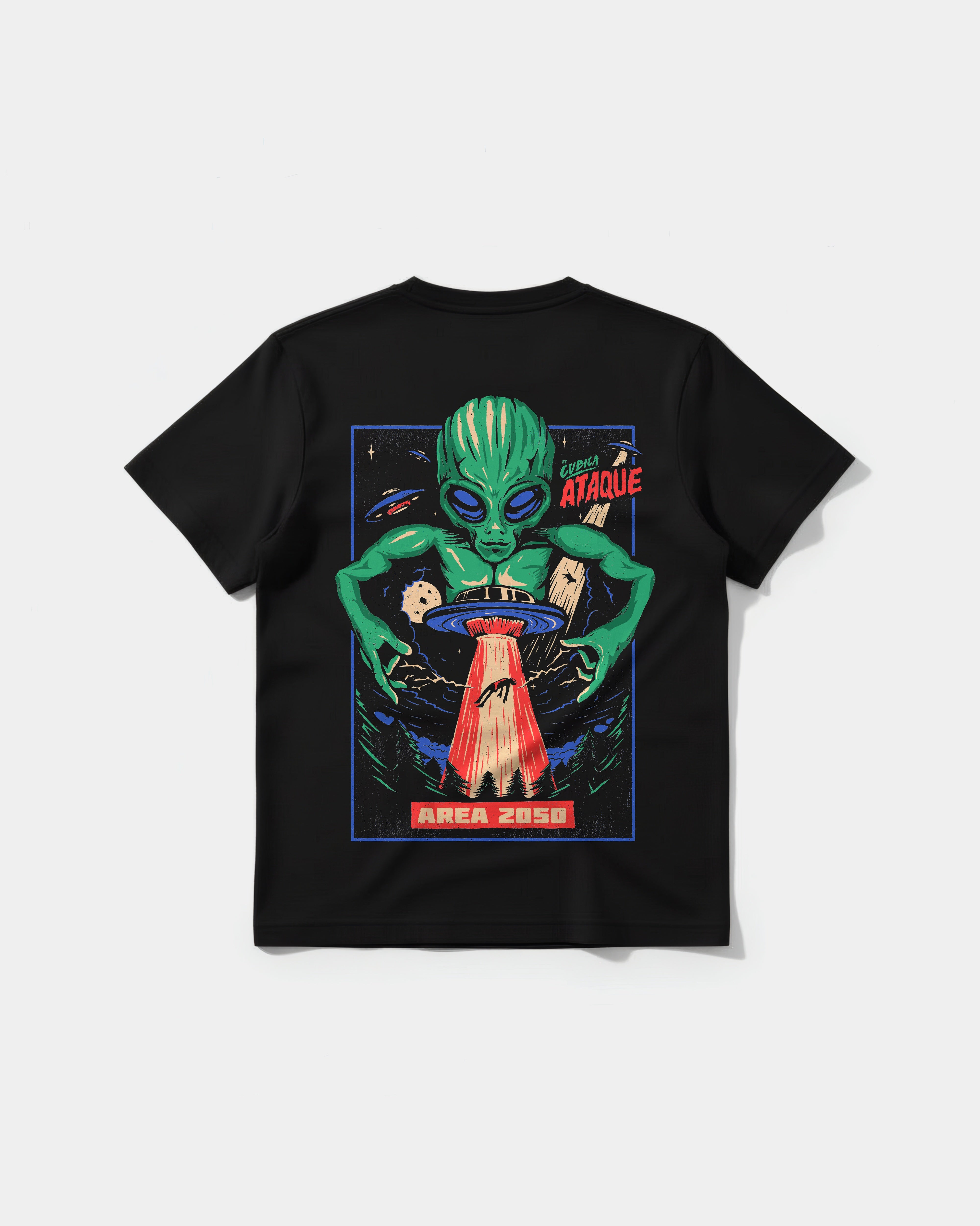 Cubic Attack Pocket Back Regular Basic T-Shirt