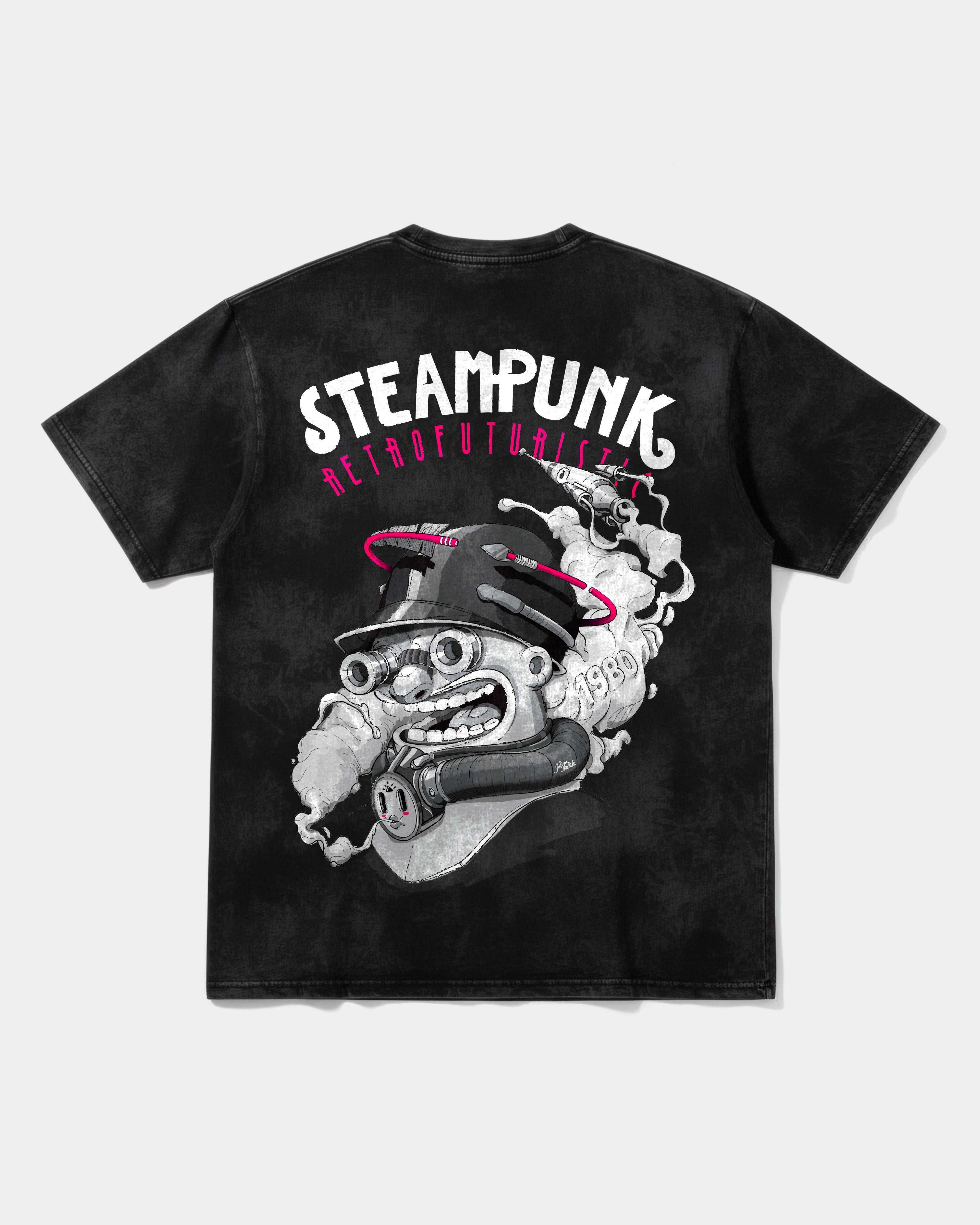 Steampunk Retrofuturistic Big Back Oversize Acid T-Shirt