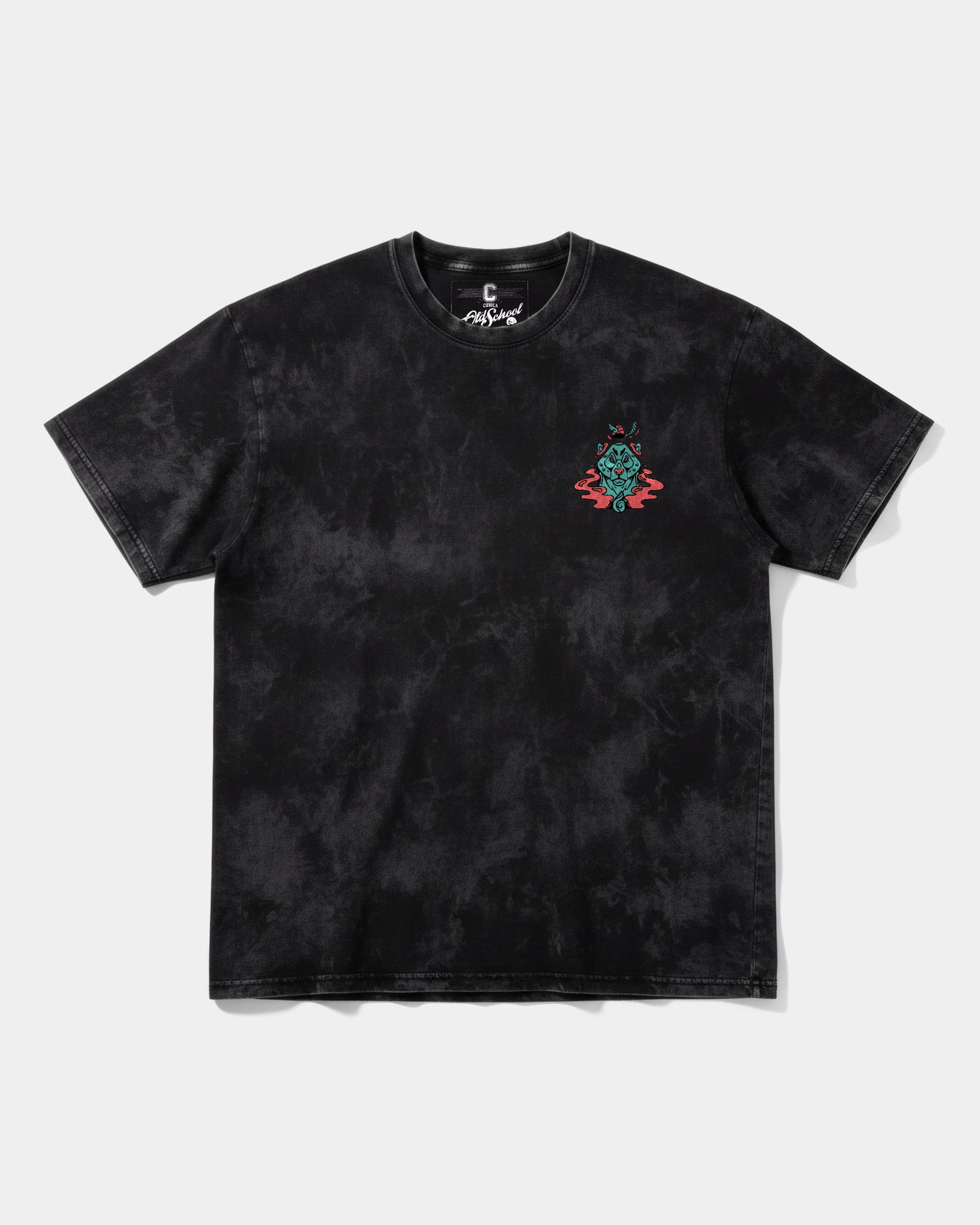 Camiseta Oso Con Gorra Pocket Front Oversize Acid Negro