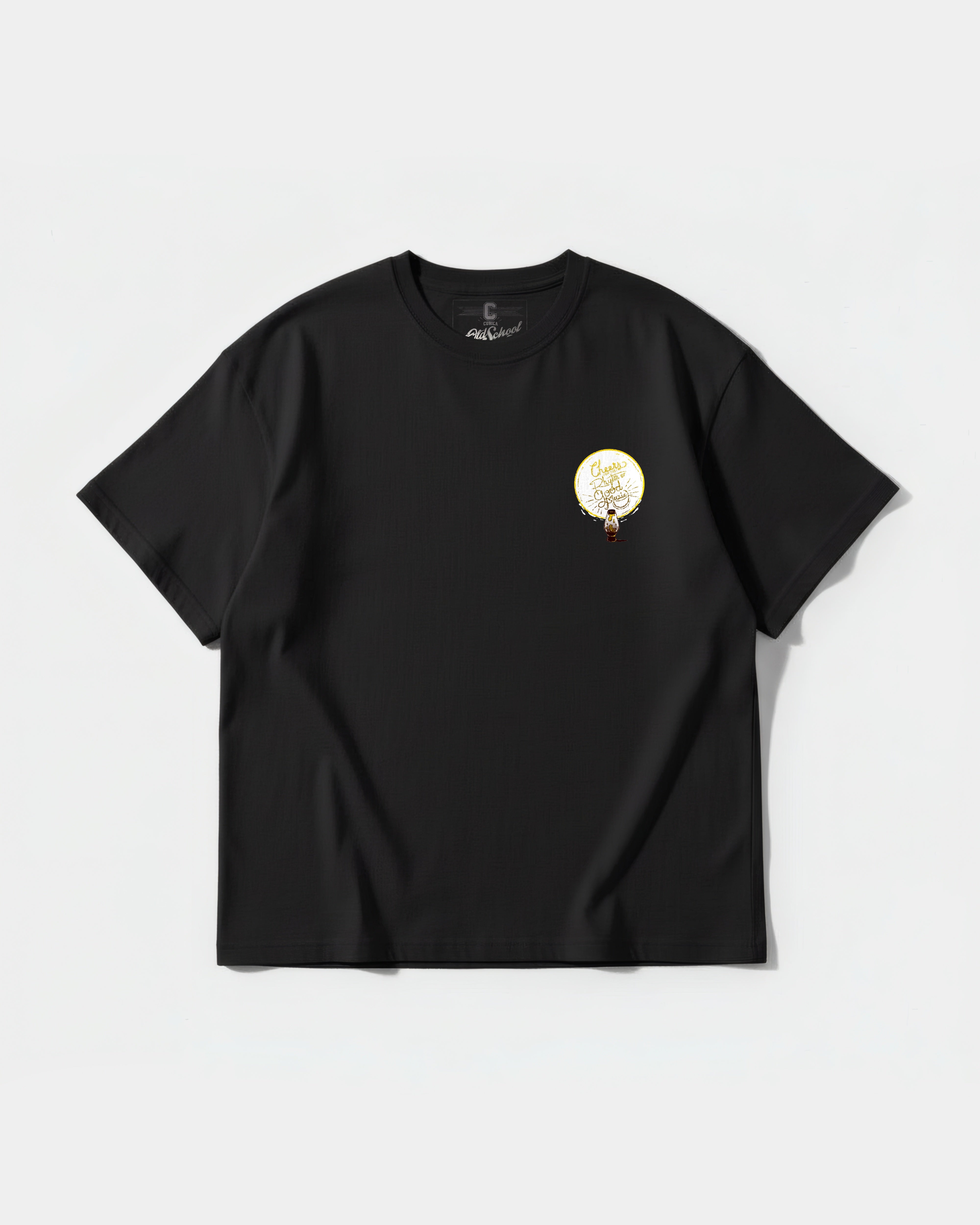 Cheers Good Music Pocket Front Oversize Basic T-Shirt