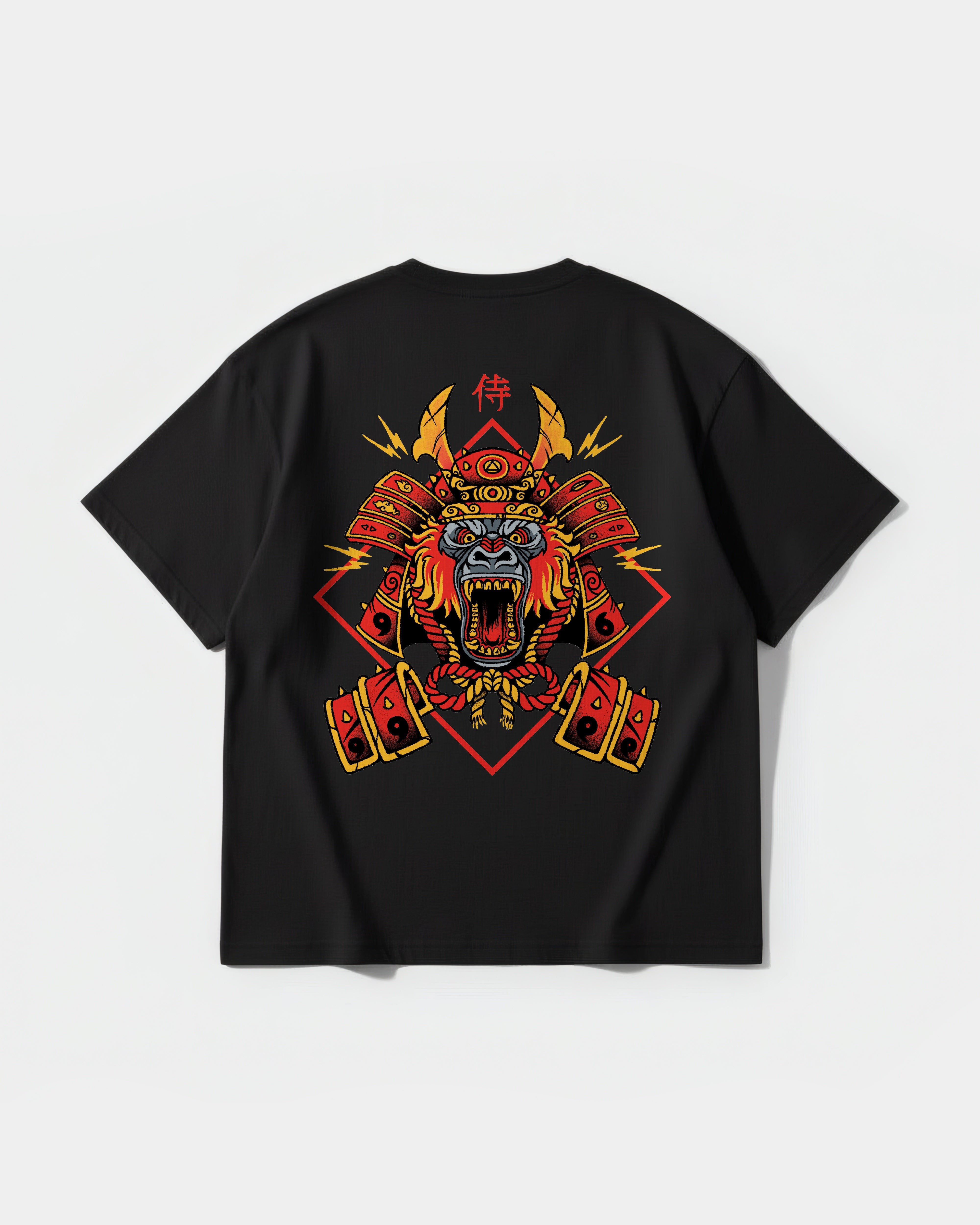 Gorilla Samurai Pocket Front Oversize Basic T-Shirt
