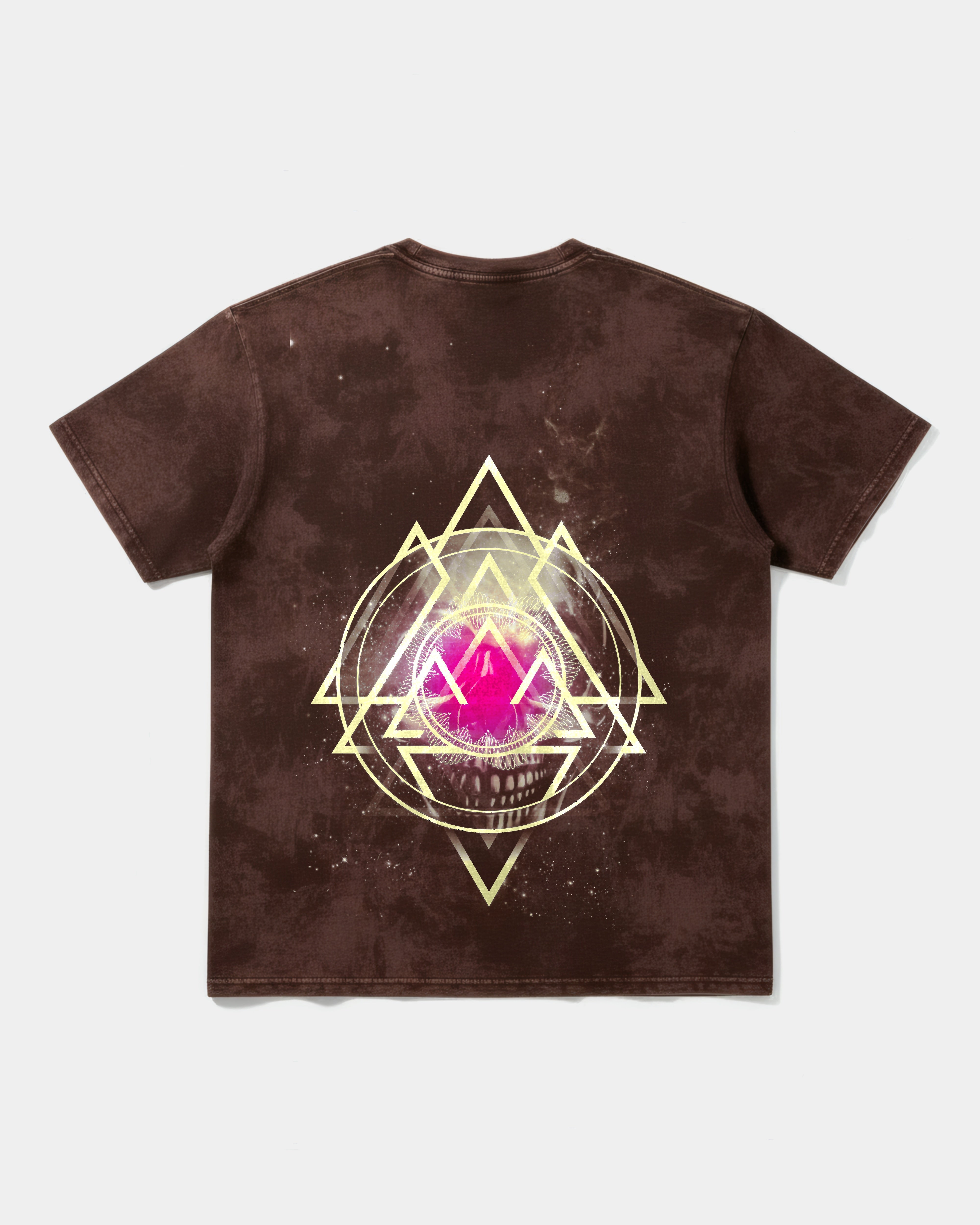 Camiseta Galatic Skull Big Back Oversize Acid Marron